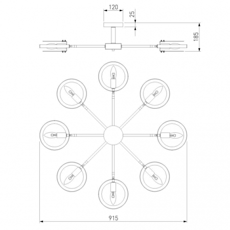 Eurosvet 70121/8 белый Smart