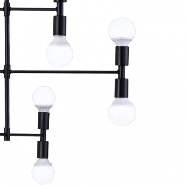 Люстра на штанге Natali Kovaltseva LOFT LUX 75129/12C BLACK
