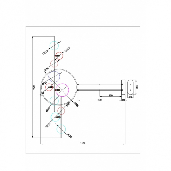 Потолочная люстра Arte Lamp Saturn A7790SP-75BK