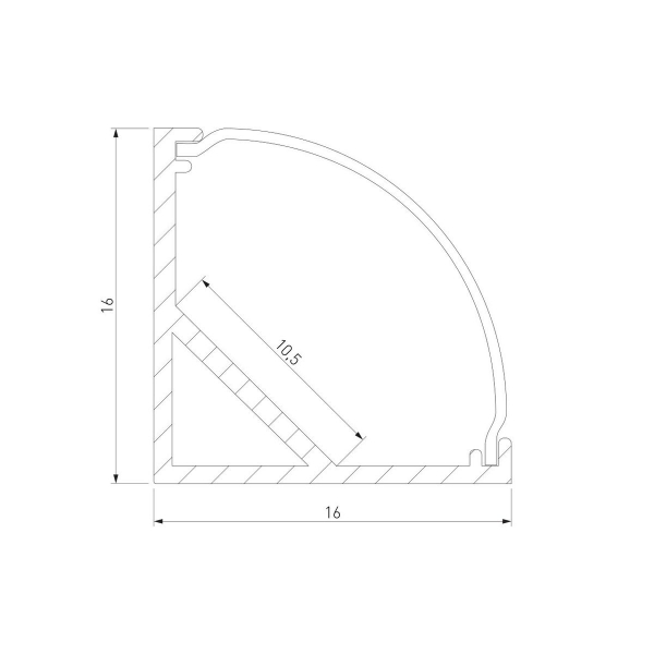 Угловой алюминиевый профиль для светодиодной ленты Elektrostandard LL-2-ALP008 4690389170492