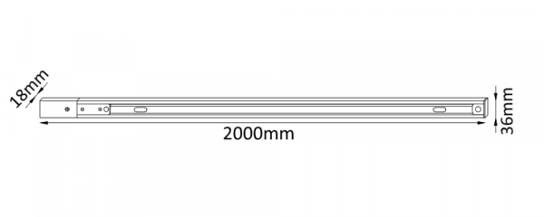 Шинопровод однофазный с питанием и заглушкой Crystal Lux CLT 0.11 CLT 0.11 01 L2000 BL