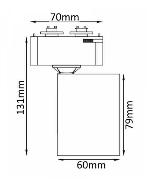 Трековый светильник Crystal Lux CLT 0.31 001 CLT 0.31 001 60 BL