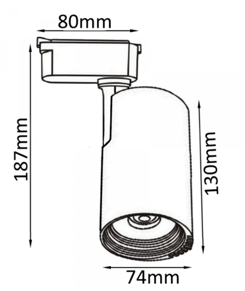 Трековый светильник Crystal Lux CLT 0.31 007 CLT 0.31 007 20W BL