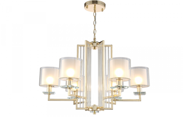 Подвесная люстра Crystal Lux Nicolas NICOLAS SP-PL6 GOLD/WHITE