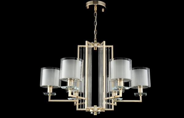 Подвесная люстра Crystal Lux Nicolas NICOLAS SP-PL6 GOLD/WHITE