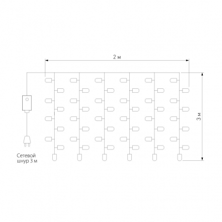 Eurosvet 200-002 теплый белый 2*3м IP20