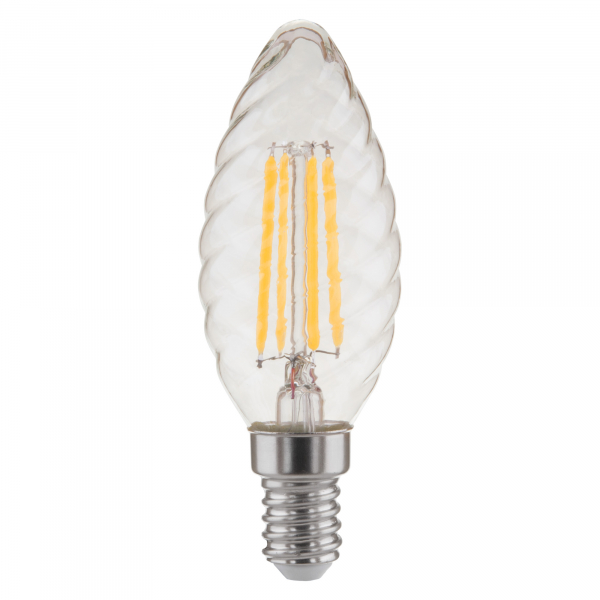 Филаментная светодиодная лампа Elektrostandard свеча витая прозрачная E14 7W 4200K 4690389041433