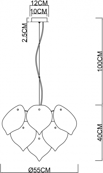 Подвесной светильник Arte Lamp Palmer A5695SP-5WH