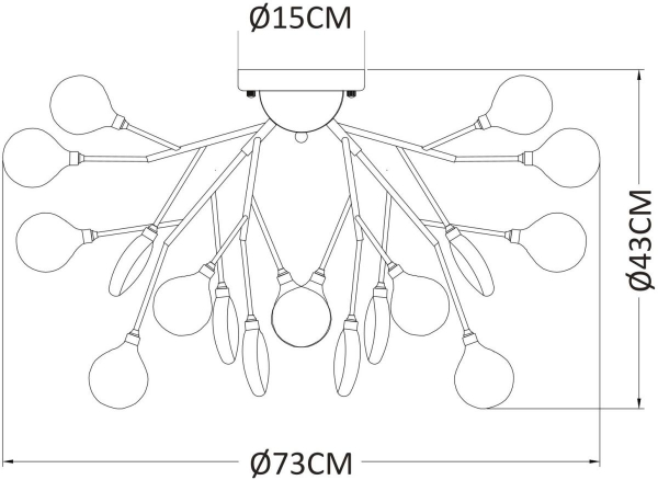Потолочная люстра Arte Lamp Candy A7274PL-27GO