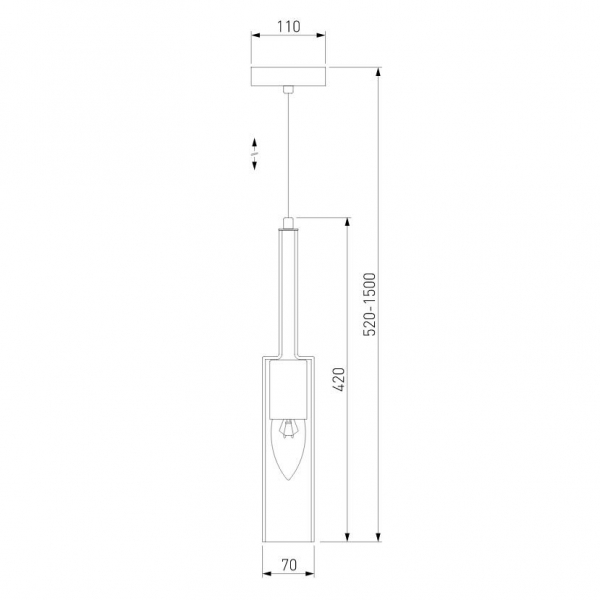Подвесной светильник Eurosvet Graf 50226/1 янтарный