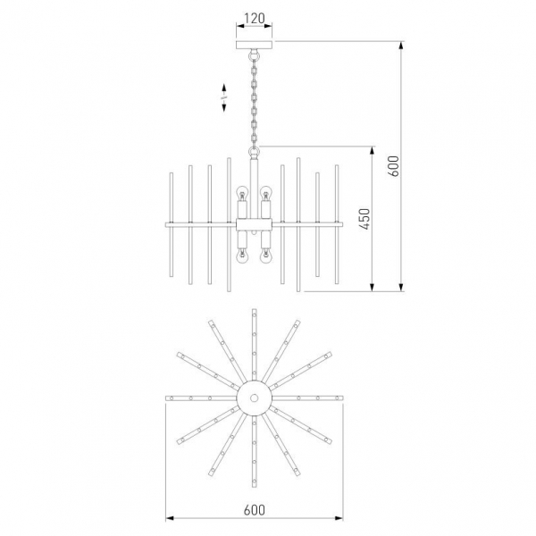 Подвесная люстра Bogates Allure 356/6 Smart