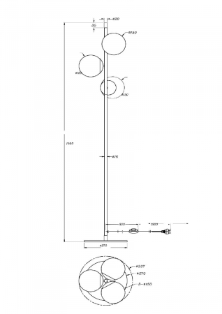 Maytoni MOD048FL-03G