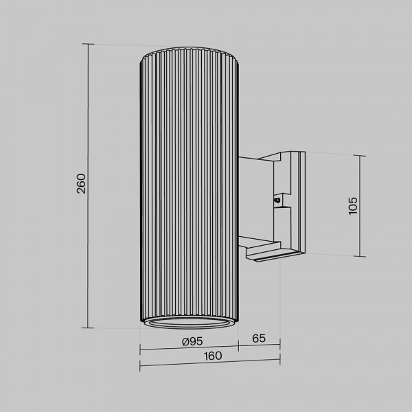 Уличный настенный светильник Maytoni Rando O419WL-02GR