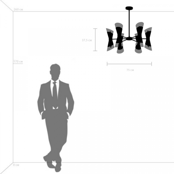 Люстра на штанге Lightstar Strato 817122