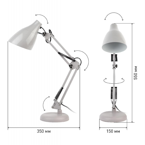 Настольная лампа ЭРА N-123-Е27-40W-GY Б0047199