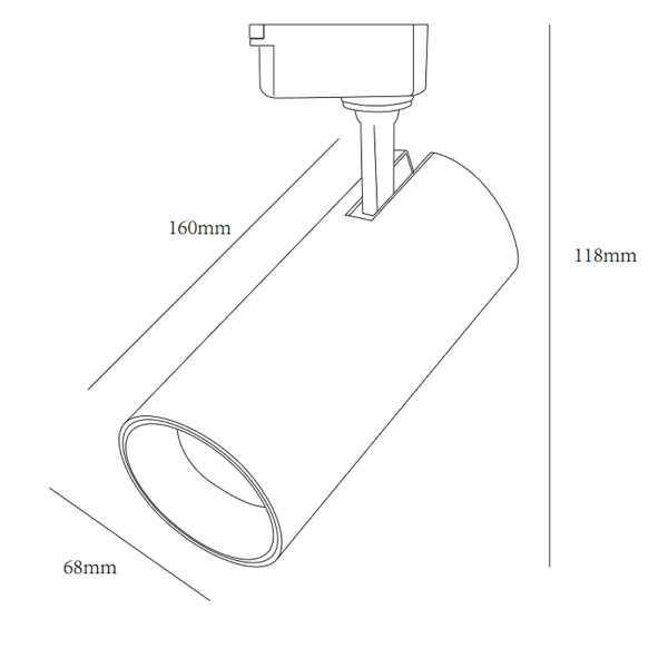 Трековый однофазный светильник ЭРА TR5-20 COB BK Б0049053