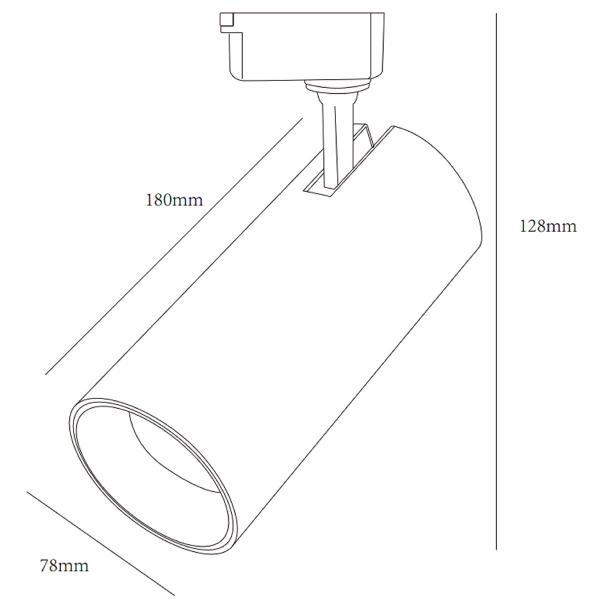 Трековый однофазный светильник ЭРА TR5-30 COB  BK Б0049055