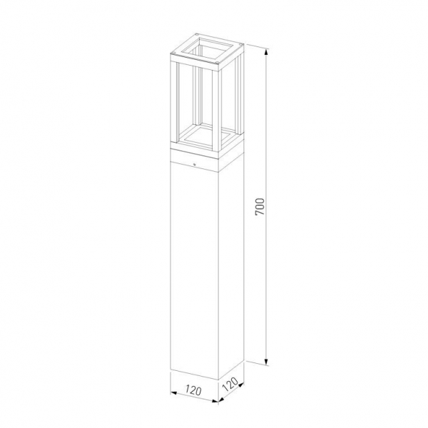 Ландшафтный светодиодный светильник Elektrostandard Frame 1529 TECHNO LED серый 4690389172373  a051860