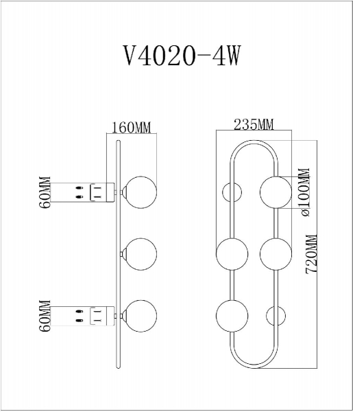 Бра Moderli Krona V4020-4W