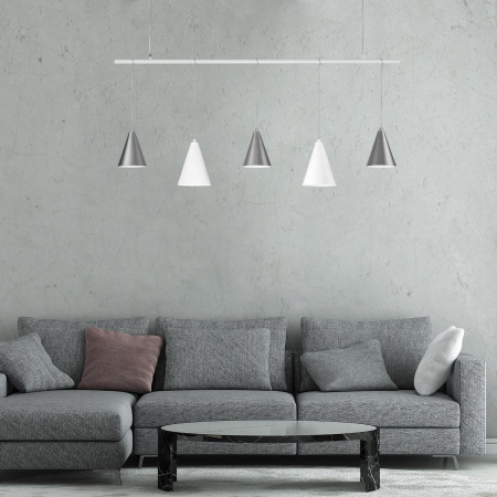 Eurosvet 50088/5 белый/серебро