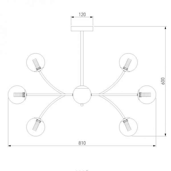 Люстра на штанге Eurosvet Astro 30179 хром