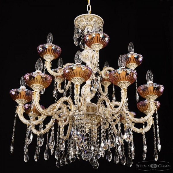 Подвесная люстра Bohemia Ivele Crystal AL79101/10+5/250/2D A WMG P Shampan/M-1G