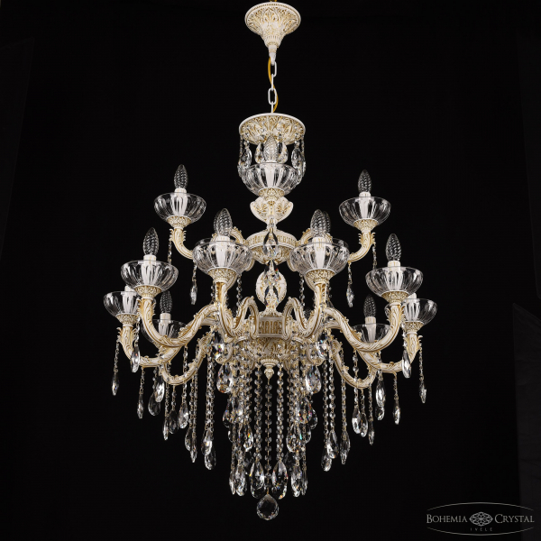 Подвесная люстра Bohemia Ivele Crystal AL79101/10+5/250/2D B WMG P Clear/M-1H