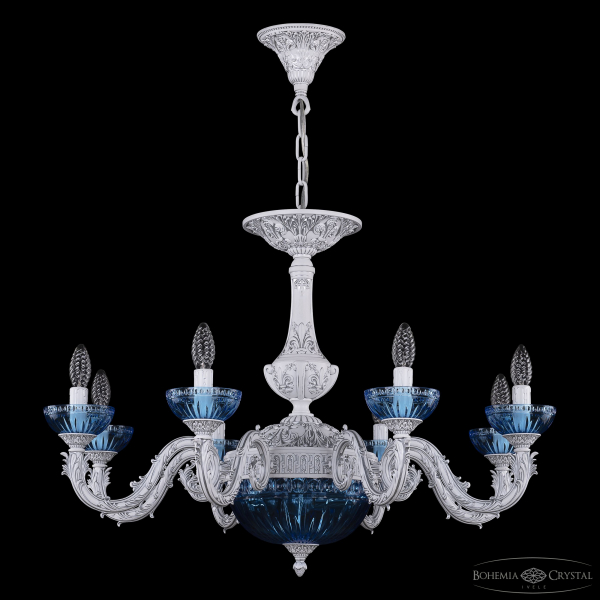 Подвесная люстра Bohemia Ivele Crystal AL79101P/8/250 WMN P Aquamarine/M-1G