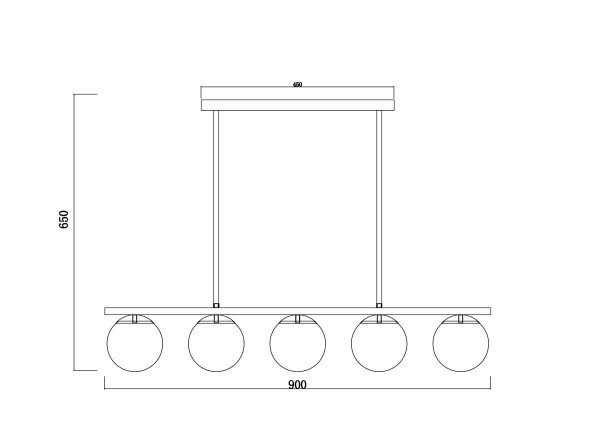 Люстра на штанге Freya Zing FR5199PL-05B