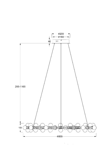 Подвесная люстра Maytoni Tessara MOD081PL-L60G3K