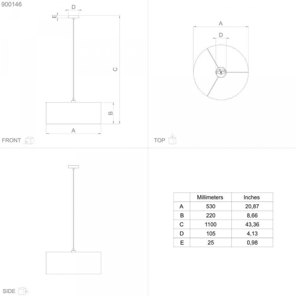 Подвесной светильник Eglo Zaragoza 900146
