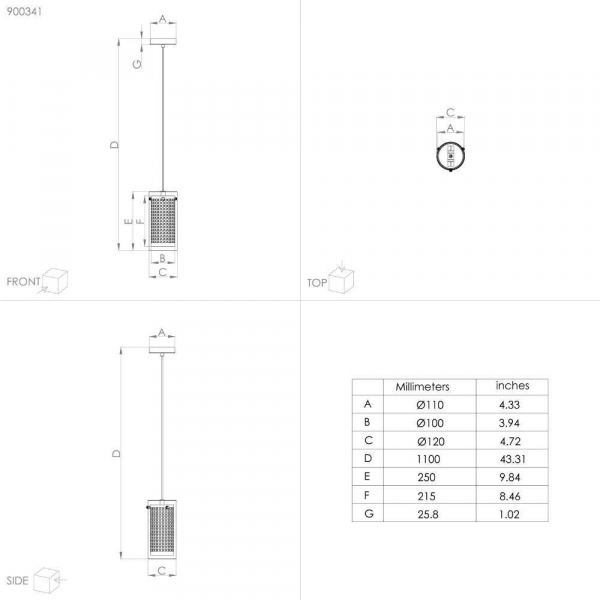Подвесной светильник Eglo Pinto Textil 1 900341