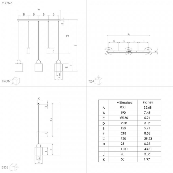 Подвесная люстра Eglo Gazzola 900346