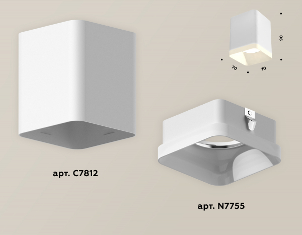 Потолочный светильник Ambrella Light Techno Spot XS7812021 (C7812, N7755)