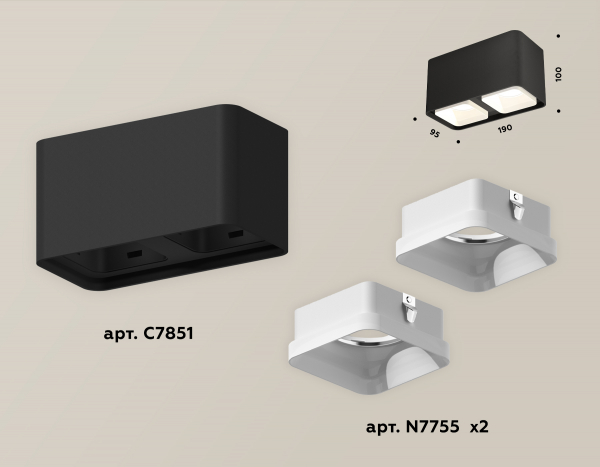 Потолочный светильник Ambrella Light Techno Spot XS7851021 (C7851, N7755)