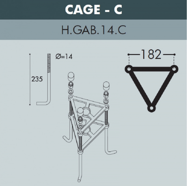 Садовый светильник Fumagalli Giorgio 4P2.362.G10.AYF1R
