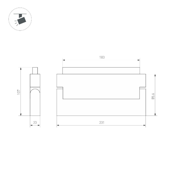 Трековый светильник Arlight Mag-Orient-Laser-Fold-S230-12W Warm3000 034643(1)
