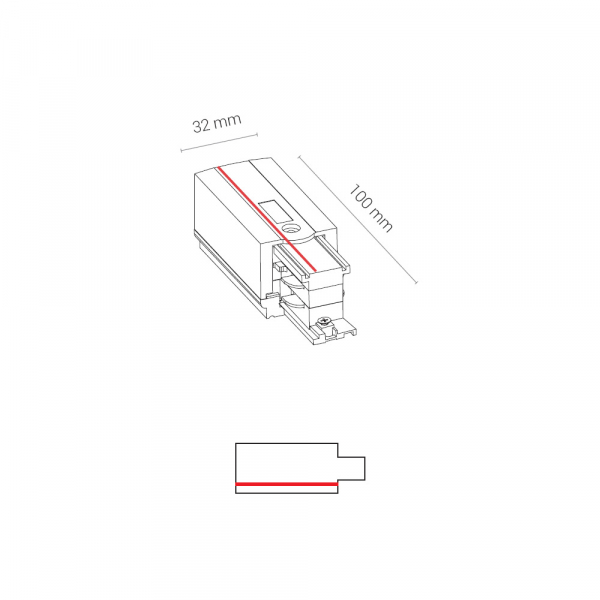 Заглушка с питанием правая Nowodvorski Ctls Power 8713