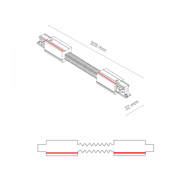 Коннектор прямой гибкий Nowodvorski Ctls Power 8700