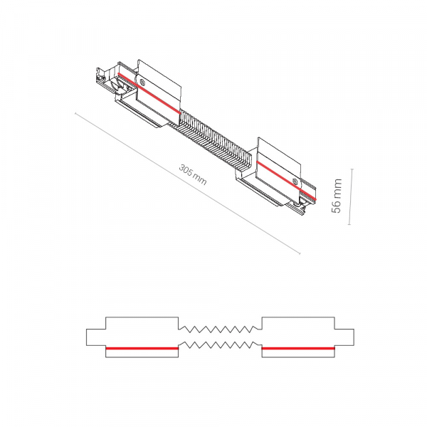 Коннектор прямой гибкий Nowodvorski Ctls Power 8677