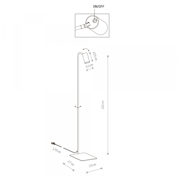 Торшер Nowodvorski Mono 7717