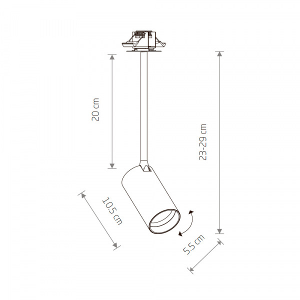 Спот Nowodvorski Mono Surface Long S 7741