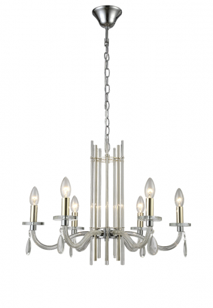 Crystal Lux AURELIO SP6 GOLD+CHROME/TRANSPARENT