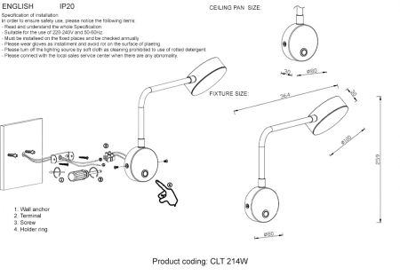 Crystal Lux CLT 214W BS