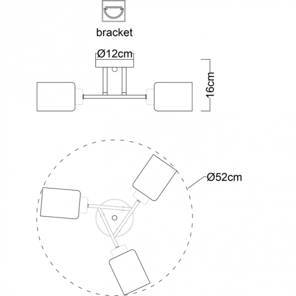 Потолочная люстра Arte Lamp Chicago A1547PL-3BK