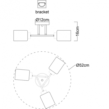Arte Lamp A1547PL-3BK