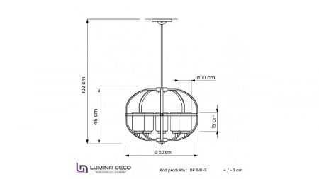 Lumina Deco LDP 1141-5 BK+MD