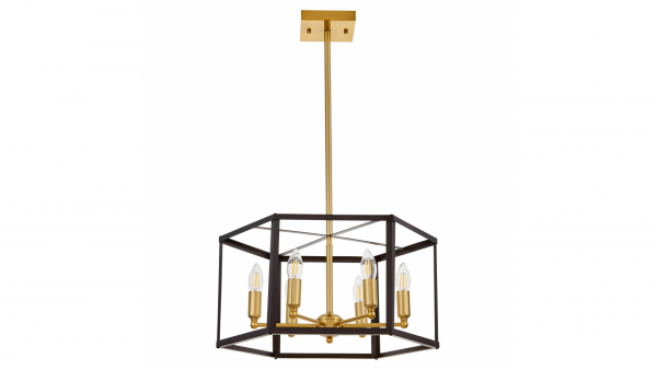 Подвесная люстра Lumina Deco Lorton LDP 1142-6 BK+MD