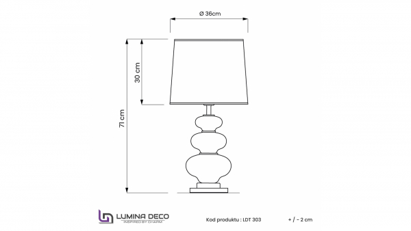 Настольная лампа Lumina Deco Briston LDT 303 F.GD+WT