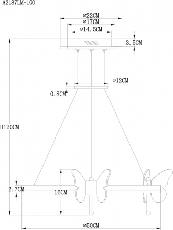 Arte Lamp A2187LM-1GO